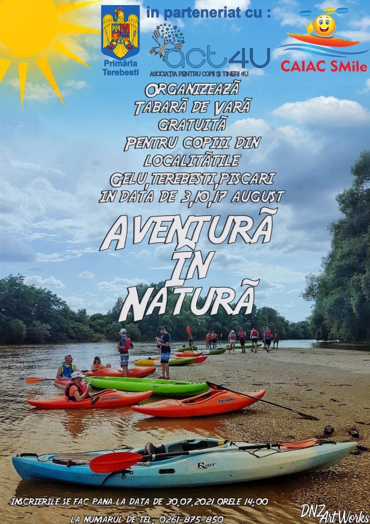Aventura in Natura - Petrecem impreuna: tabara organizata de Primaria comunei Terebesti pentru copii