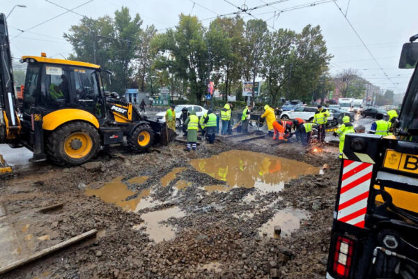 Lucrări la intersecția Calea Rahovei cu Șoseaua Progresul: cinci trasee de tramvai se schimbă